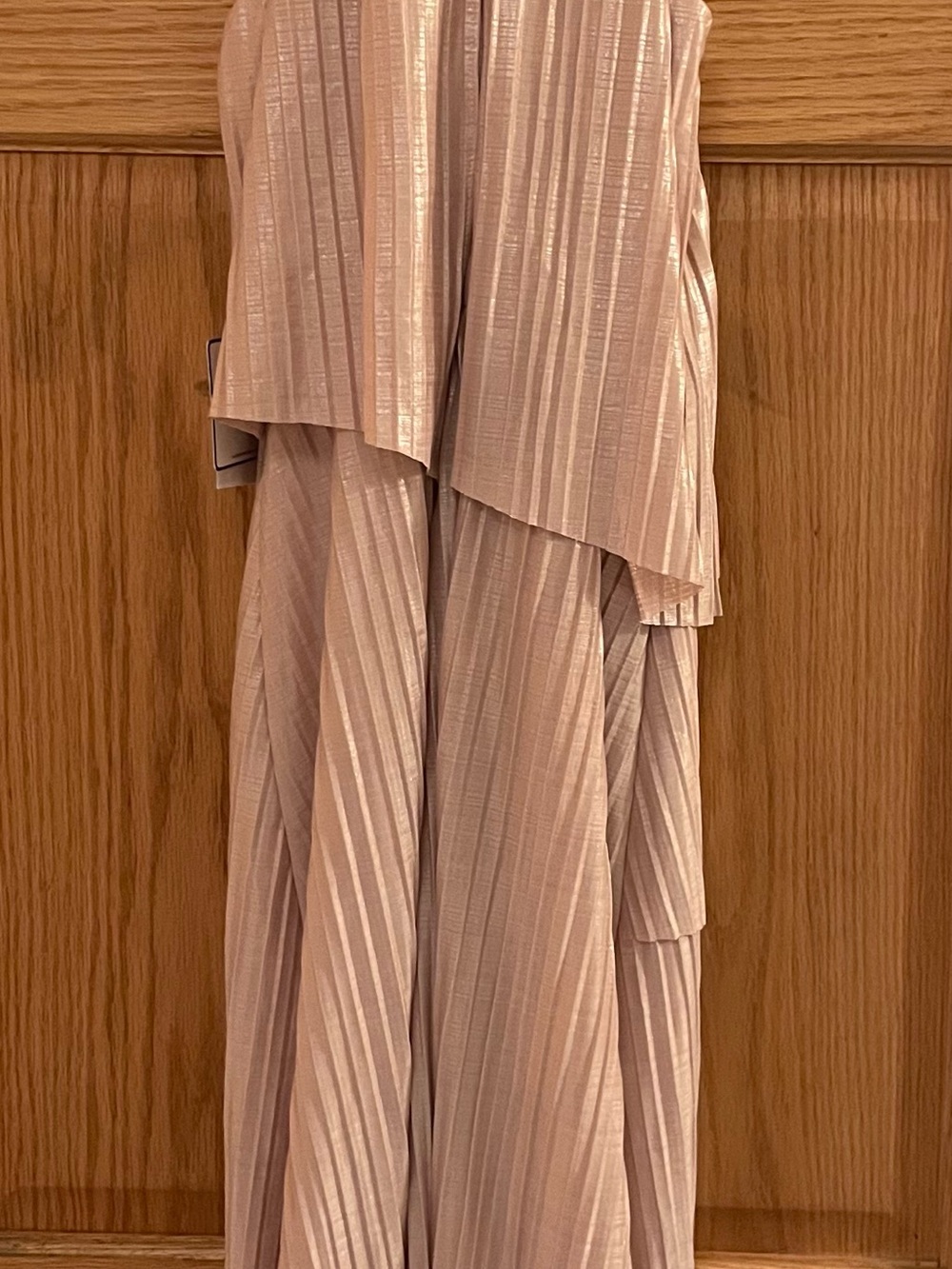 Laundry By Shelli Segal Pleated High-Low Maxi Dress in Blush